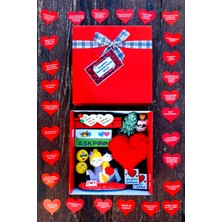 Hediye Kombini Sevgiliye Unutulmaz Hediye 14 Şubat Sevgililer Günü Hediyesi Romantik Kırmızı Kutuda 1SMİLE7BOX9