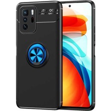 Tekno Grup Xiaomi Poco X3 Gt Kılıf Ultra Korumalı Yüzüklü Manyetik Ravel Silikon + Cam Ekran Koruyucu