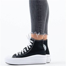 Converse All Star Move Hi Siyah Beyaz Yüksek Taban Spor Ayakkabı 568497C V3