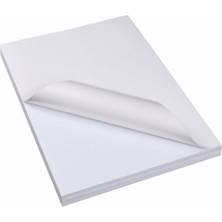 Battal Kartuşlu Mürekkepli Tüm Yazıcılara Uygun 100 Adet Yapışkanlı Mat Etiket Yapışkanlı Sticker A4 Kağıt