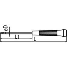 Izeltaş 2.5X60 T6 Elektronikçi Torx Uçlu Klemens Tornavida