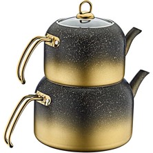 Oms Andiamo Granit Çaydanlık Takımı 8250-XL Gold