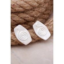 Sümer Telkari Salyangoz Tasarım Gümüş Küpe 5673