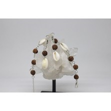 Yaşam Tohumu Rudraksha Tohum Bileklik & Küpe Seti