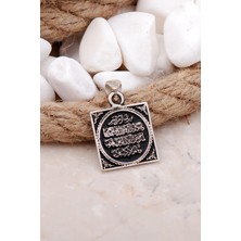 Sümer Telkari Nazar Ayetli Gümüş Kolye Ucu 7584