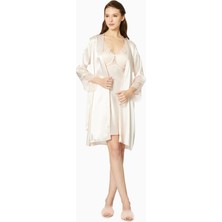 Pierre Cardin 6040 Altılı Saten Gecelik - Sabahlık Takımı
