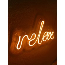 Dekoraven Relax Neon Şekiller Işaret Neon LED Dekoratif Duvar Aydınlatması Neon Duvar Yazısı