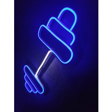 Dekoraven Dumbell Neon Tabela Fitness Neon LED Dekoratif Duvar Aydınlatması Spor Neon Duvar Dekorasyonu