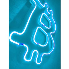 Dekoraven Dumbell Neon Tabela Fitness Neon LED Dekoratif Duvar Aydınlatması Spor Neon Duvar Dekorasyonu