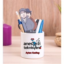Hediye Dükkanı Kişiye Özel  Anestezi Teknisyeni Seramik Kalemlik