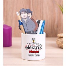 Hediye Dükkanı Kişiye Özel  Elektrik Teknisyeni Seramik Kalemlik