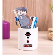 Hediye Dükkanı Kişiye Özel  Kravat Tasarım Babaya Hediye Seramik Kalemlik