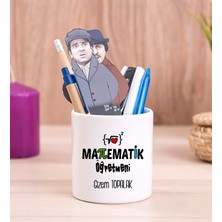 Hediye Dükkanı Kişiye Özel  Matematik Öğretmeni Seramik Kalemlik