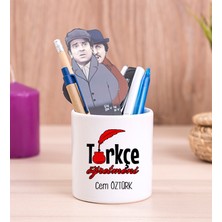 Hediye Dükkanı Kişiye Özel  Türkçe Öğretmeni Seramik Kalemlik