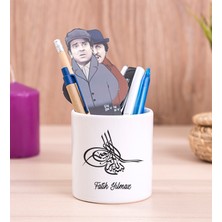 Hediye Dükkanı Kişiye Özel  Osmanlı Tuğralı Seramik Kalemlik