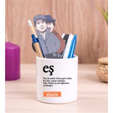 Hediye Dükkanı Kişiye Özel  Eş Kelime Anlamı Seramik Kalemlik