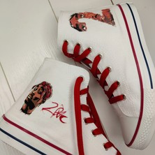 Mech Butik 2pac Tupac Shakur Baskılı Günlük Unisex Keten Spor Ayakkabı Sneaker