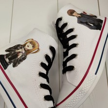 Mech Butik Deat Note Misa ve Light Anime Karakterli Baskılı Günlük Unisex Spor Ayakkabı Snekaer