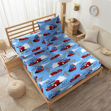 Snr Home Collection Araba Desenli Tek Kişilik Lastikli Çarşaf Takımı