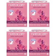 Natracare 4'lü Set Ultra Ekstra Kanatlı Ped Uzun Gece Organik ve Doğal Konfor Sunar