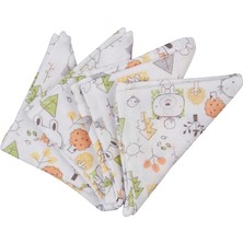 BebePan Mrs. Nature Kız Çocuk 25 x 25 4lü Set Agız Bezi Yenidoğan