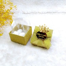 Hayaller Dükkanı 30 Adet Kutu Altın Renk Nikah Şekeri