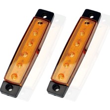 Parmak LED 12 ve 24 Volt Çalışma Özelliği Su Geçirmez (10 Adet) Sarı