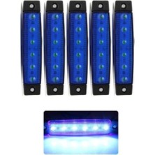 Parmak LED 12-24 Volt Çalışma Özelliği Su Geçirmez (5 Adet) Mavi