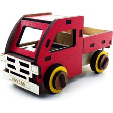Vavsan Mini Kamyon Ahşap Oyuncak Araba