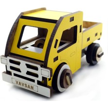 Vavsan Mini Kamyon Ahşap Oyuncak Araba