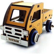 Vavsan Mini Kamyon Ahşap Oyuncak Araba