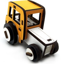 Vavsan Mini Traktör Ahşap Oyuncak Araba