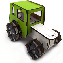 Vavsan Traktör  Ahşap Oyuncak Araba