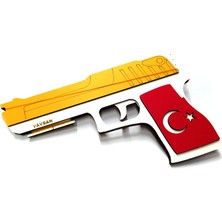 Vavsan Lastik Atan Tabanca Ahşap Eğitici Oyuncak