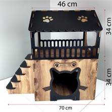 Life Hobi Ahşap Yetişkin Kedi Evi (Kırmızı)