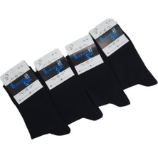 Black Arden Socks Unisex 4'lü Düz Siyah Soket Çorap 36-40 Numara BT-0462