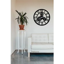 Roma Rakamlı Duvar Saati Makina Dişli Çarklı Duvar Saati