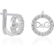 925 Ayar Gümüş Zirkon Taşlı Klipsli Küpe