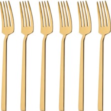 Trend Dünyam Vega Gold Yemek Çatalı 6 Adet