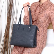 Just Polo Kadın Just Polo Gofraj Baskılı Vegan El ve Omuz Çantası