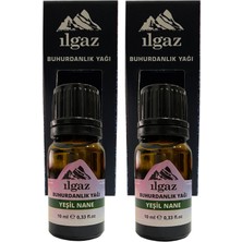 Ilgaz 10 ml Buhurdanlık Kokusu Yeşil Nane Yağı Uçucu Buhurdanlık Yağı 2 Adet Nane Ortam Kokusu