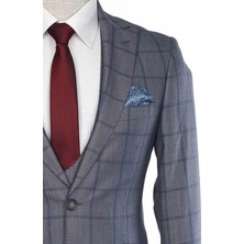 Jan Carlucci Poliviskon Slimfit Kombinli Drop 6 Takım-Gri