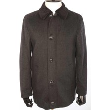 Jan Carlucci Kaşmir Regular Içi Kürklü Klasik Kaban Iç Kürkü ve Yakası Çıkabilir-Antrasit