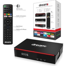 Dreamstar Uydu Alıcı 4K Pro Android Exxen Netflix Wifi Bluetooth Ethernet Sd 2gb Ram 16GB Hafıza Dreamstar-A5
