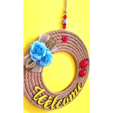 NAZAR Wellcome Yazılı Uğur Böcekli Dekoratif Duvar Kapı Süsü 28 cm