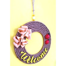 NAZAR Wellcome Yazılı Uğur Böcekli Dekoratif Duvar Kapı Süsü 28 cm