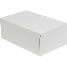 Izıvo Beyaz Kilitli Kargo Kutusu (Testliner) / Ebat: 35 x 24 x 14 cm 100'lü