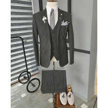 Sardınelli Özel Tasarım Slim Fit Çizgili Takım Elbise
