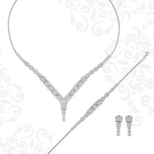 Taşlı Gerdanlık Set 25.00 Gram 14 Ayar Altın