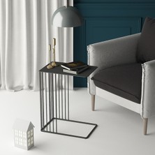 3Art Metal Modern Tasarım Dekoratif C Sehpa - Çok Amaçlı Metal C Sehpa- Yan Sehpa